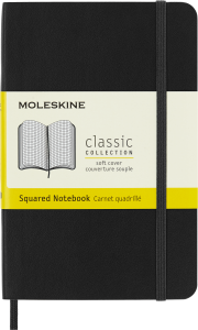Notes Moleskine Classic P (9x14cm) w kratkę, miękka oprawa, czarny