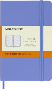 Notes Moleskine P (9x14cm) w linie, twarda oprawa, Hydrangea Blue, 192 strony
