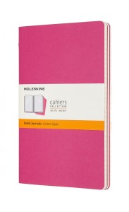 ZESTAW 3 ZESZYTÓW MOLESKINE CAHIER L (13X21CM) W LINIE, KINETIC PINK, 80STR