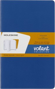 ZESTAW 2 ZESZYTÓW MOL VOLANT  L (13X21CM) W LINIE, BLUE/AMBER YELLOW, 96 STRON