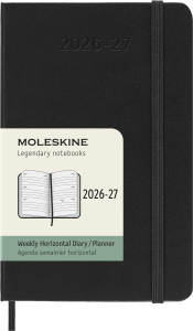MOLESKINE kalendarz 2026/2027 POCKET CZARNY HORIZONTAL HARD