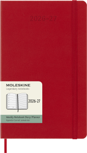 MOLESKINE kalendarz 2026/2027 CZERWONY LARGE WEEKLY HARD
