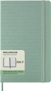 MOLESKINE kalendarz 2026/2027 LARGE MIĘTOWY WEEKLY HARD