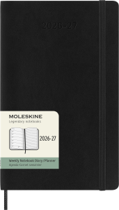 MOLESKINE kalendarz 2026/2027 LARGE CZARNY WEEKLY SOFT