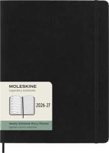 MOLESKINE kalendarz 2026/2027 EXTRA LARGE CZARNY WEEKLY SOFT