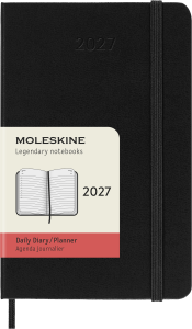 MOLESKINE kalendarz 2027 CZARNY POCKET HARD DZIENNY (9x14)