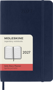 MOLESKINE kalendarz 2027 GRANATOWY POCKET SOFT DZIENNY (9x14)