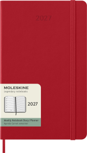MOLESKINE kalendarz 2027 CZERWONY LARGE WEEKLY HARD TYGODNIOWY (13x21)