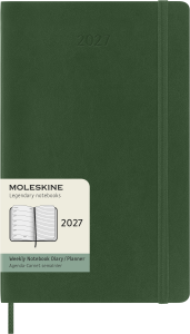 MOLESKINE kalendarz 2027 ZIELONY LARGE WEEKLY SOFT TYGODNIOWY (13x21)