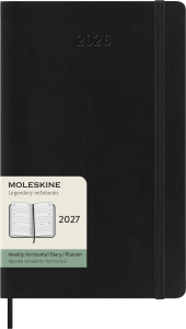 MOLESKINE kalendarz 2027 CZARNY LARGE HORIZONTAL TYGODNIOWY SOFT (13x21)