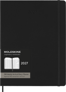 MOLESKINE kalendarz 2027 CZARNY PRO EXTRA LARGE (19x25)