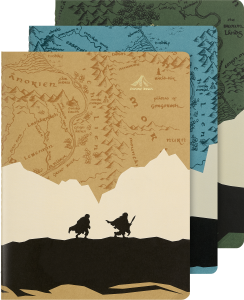Zestaw 3 zeszytów Moleskine Cahier Journals Extra Large (19x25cm) w linie LORD OF THE RINGS